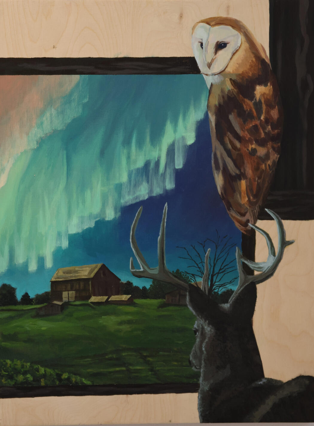 Northern Attitude, 2026. Acrylic on Russian pine. 18 x 24 inches.